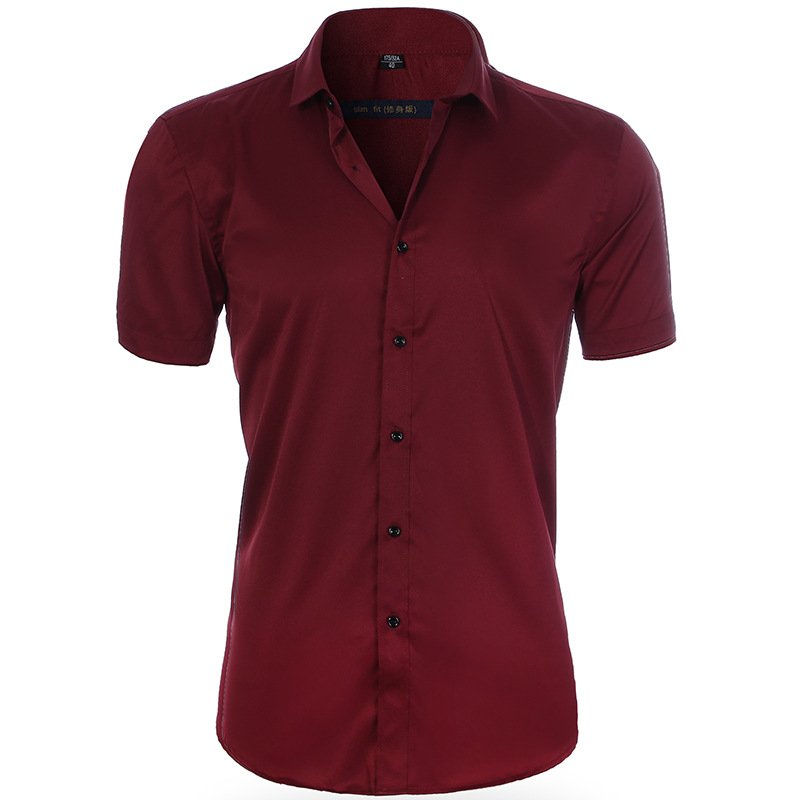 Heren Overhemd met Korte Mouwen en Getailleerde Pasvorm voor een Modern Zomerse Look – THEODORIC