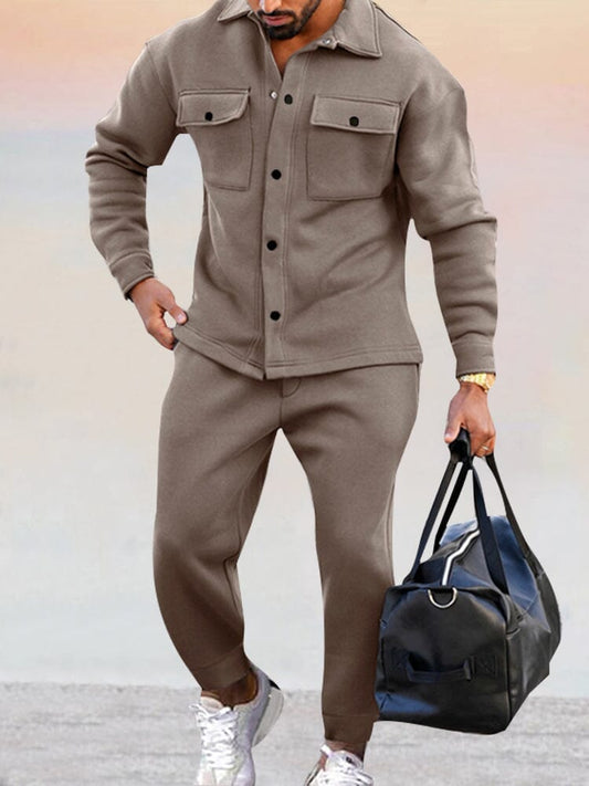 Heren - Overshirt en Joggingbroek Set - Zacht en Ademend - Casual Comfort - NATHAN