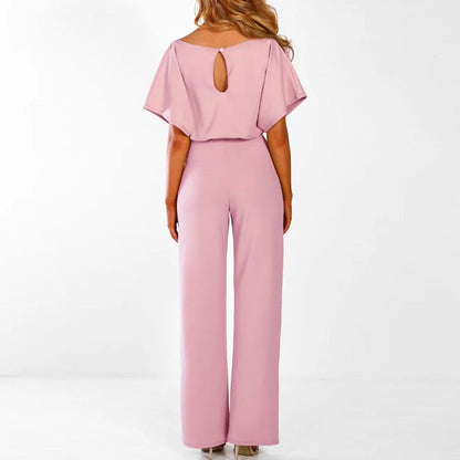 Damesjumpsuit met strikceintuur en elegante pasvorm – ELYNA TIE-WAIST