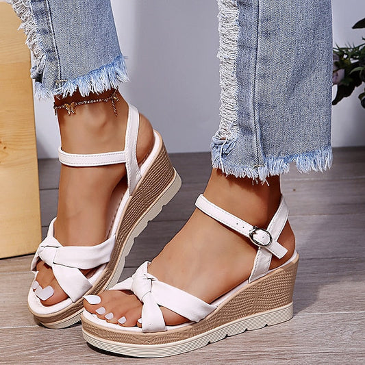 Elegante wedge sandalen met bandjes en comfortabele hak – ELVIRA WEDGE
