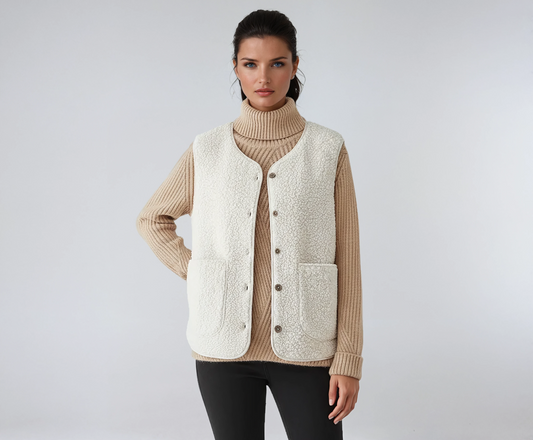 Bodywarmer - Dames - Wol Knopen - Dames Wollen - CosyWol
