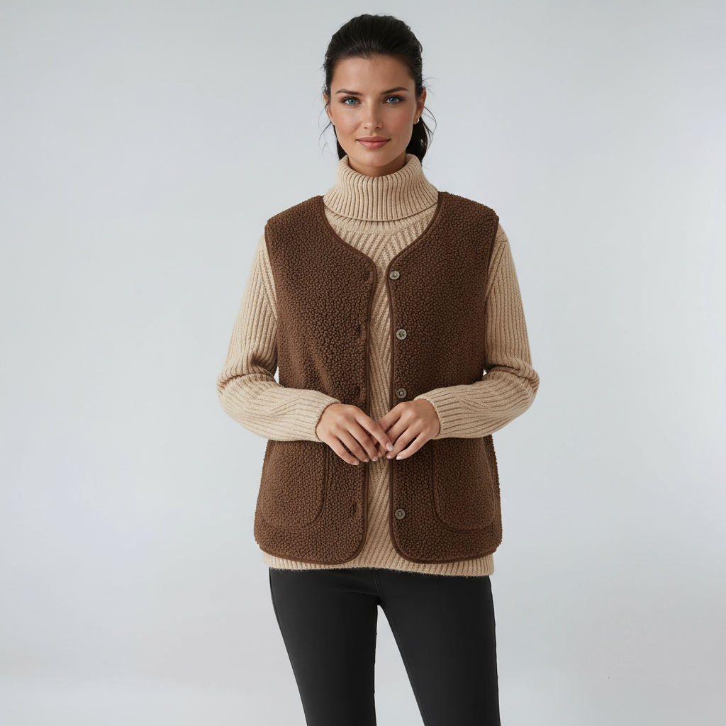 Bodywarmer - Dames - Wol Knopen - Dames Wollen - CosyWol