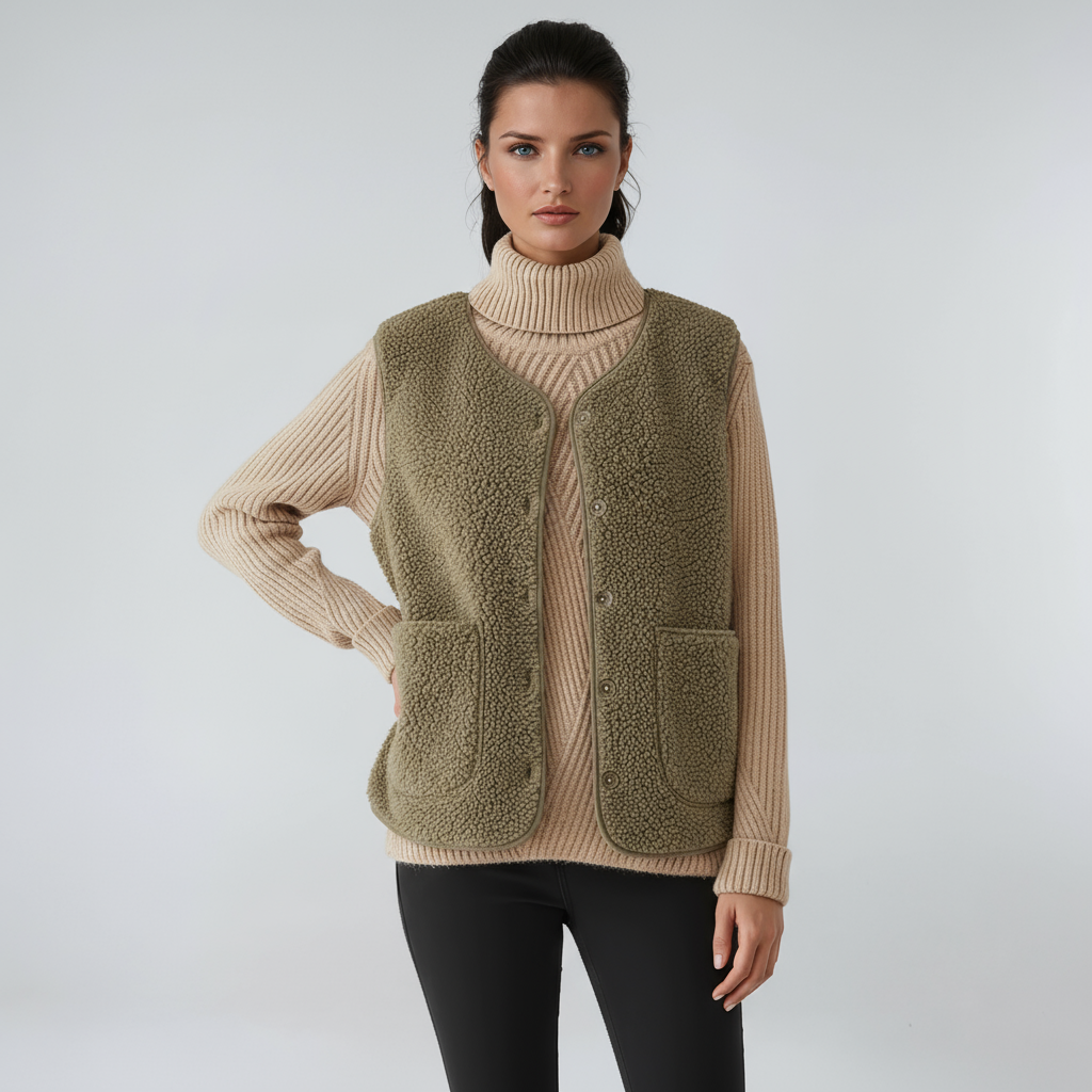 Bodywarmer - Dames - Wol Knopen - Dames Wollen - CosyWol