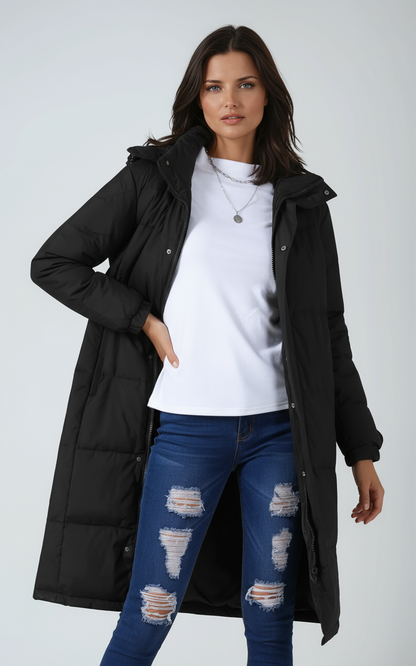 Lange Winterjas - Dames - Capuchon - Lange Damesjas - Nova