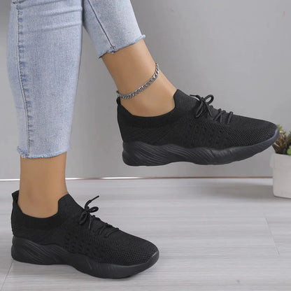 Sneakers - Dames - Ademend Mesh - Platformzool - VistaWalk