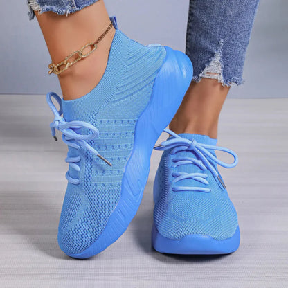 Sneakers - Dames - Ademend Mesh - Platformzool - VistaWalk