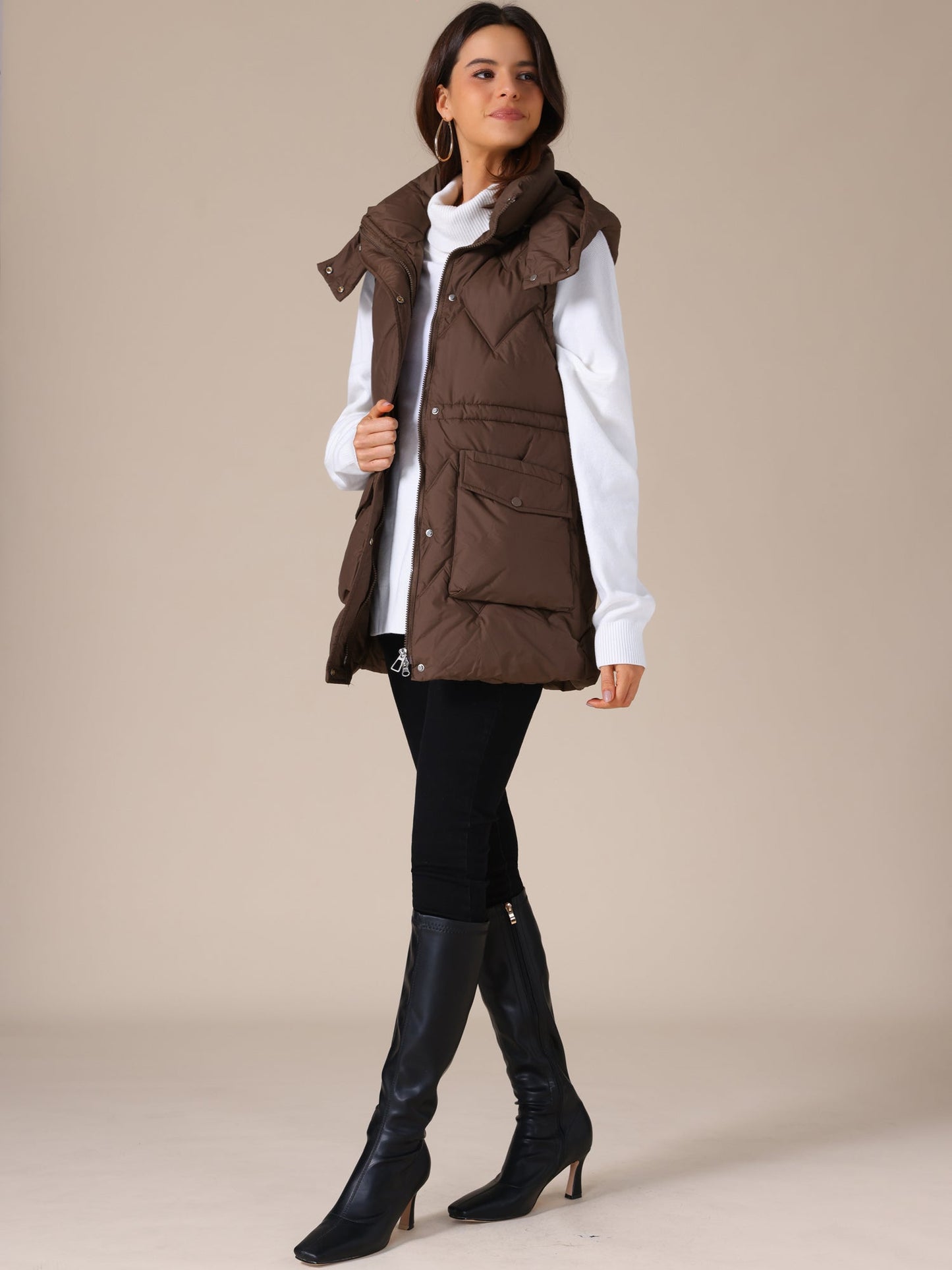 Bodywarmer - Dames - Lang Capuchon - Winter - Lira