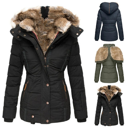 Gewatteerde Jas - Dames - Fleece Capuchon - Warmjas - Noor