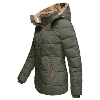 Gewatteerde Jas - Dames - Fleece Capuchon - Warmjas - Noor